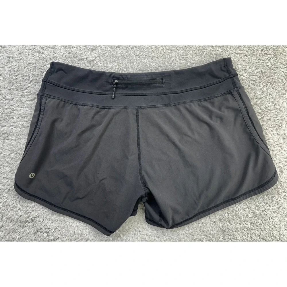LULULEMON Women's Black Speed Up Shorts Size 14 Athletic 4.5 Inseam Pocket